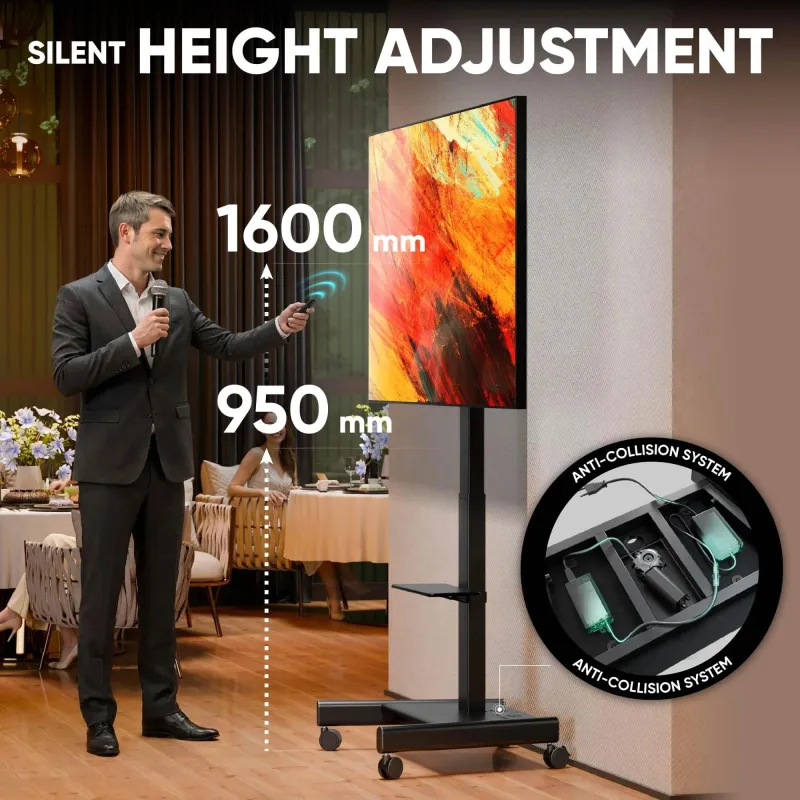 Tv set acc mobile stand-43-75-black ts1552e-b onkron
