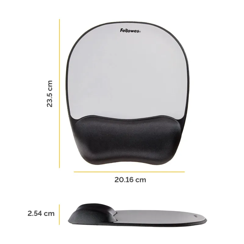Mouse pad memory foam-silver streak 9175801 fellowes