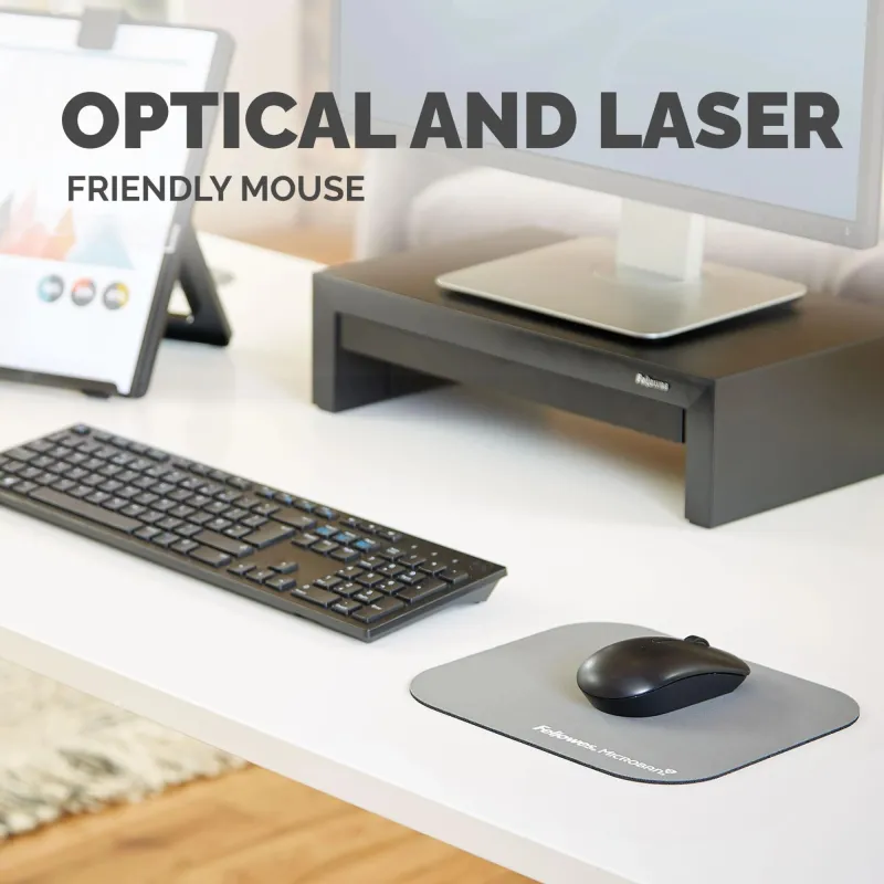 Mouse pad microban-silver 5934005 fellowes