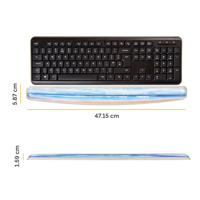 Keyboard acc wrist support-photo gel 9179401 fellowes