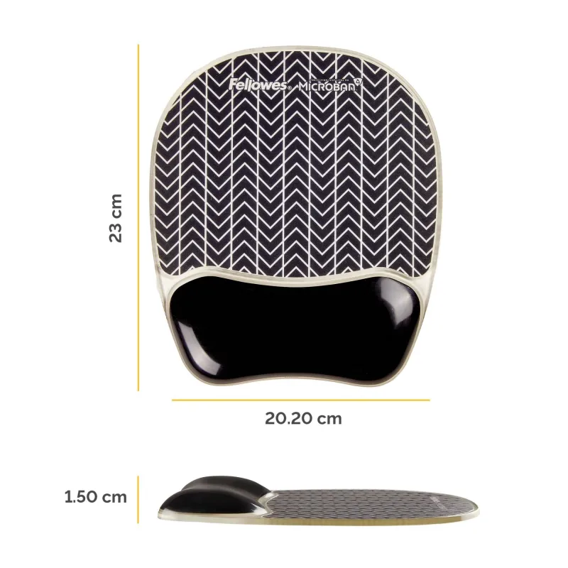 Mouse pad photo gel-chevron 9653401 fellowes