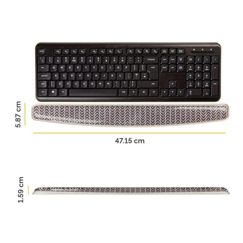 Keyboard acc wrist support-chevron 9653601 fellowes
