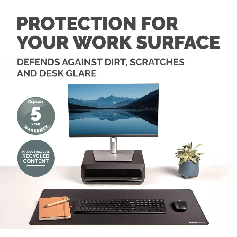 Desk mat breyta-black 100139320 fellowes