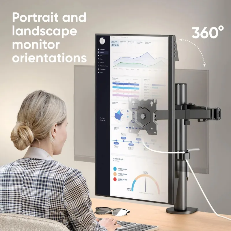 Monitor acc desk mount-13-34 black d121e-b onkron