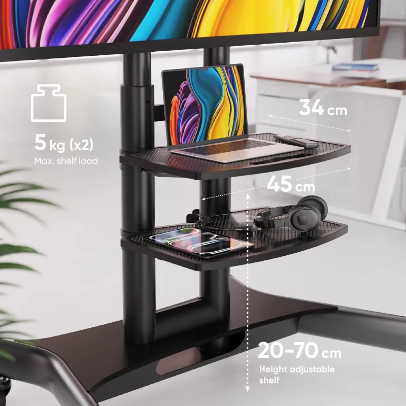 Tv set acc mobile stand-40-70-black ts1552-b onkron