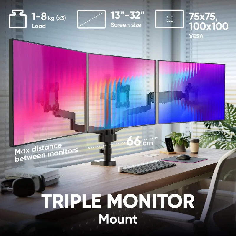 Monitor acc desk mount-13-32 black g280-b onkron