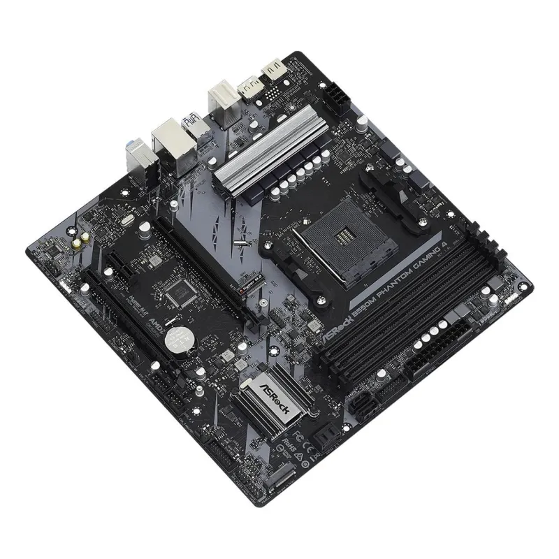 Mainboard-ASROCK-AMD B550-SAM4-MicroATX-1xPCI-Express 3.0 1x-1xPCI-Express 3.0 4x-2xM.2-1xPCI-Express 4.0 16x-Memory DDR4-Memory