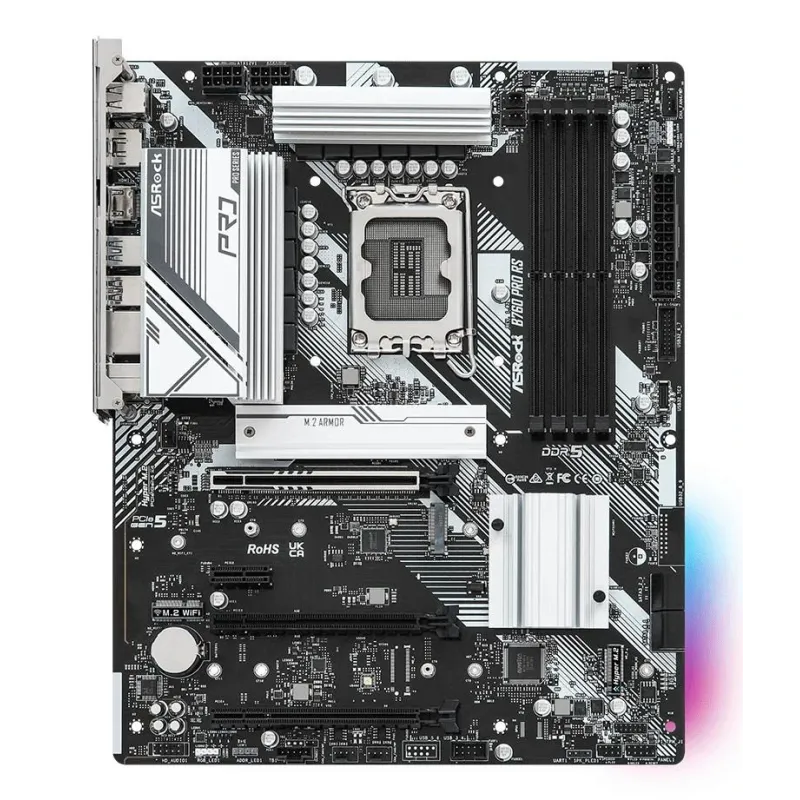 Mainboard-ASROCK-Intel B760 Express-LGA1700-ATX-Memory DDR5-Memory slots 4-1xPCI-Express 3.0 1x-1xPCI-Express 3.0