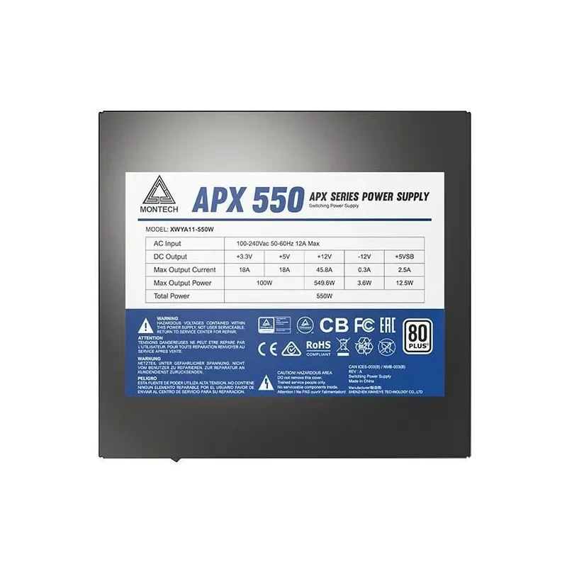 Power Supply-MONTECH-APX 550W-550 W-APX550