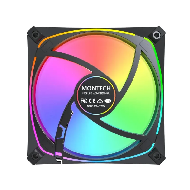 Case fan 120mm-ax120 pro black 3 in 1 montech