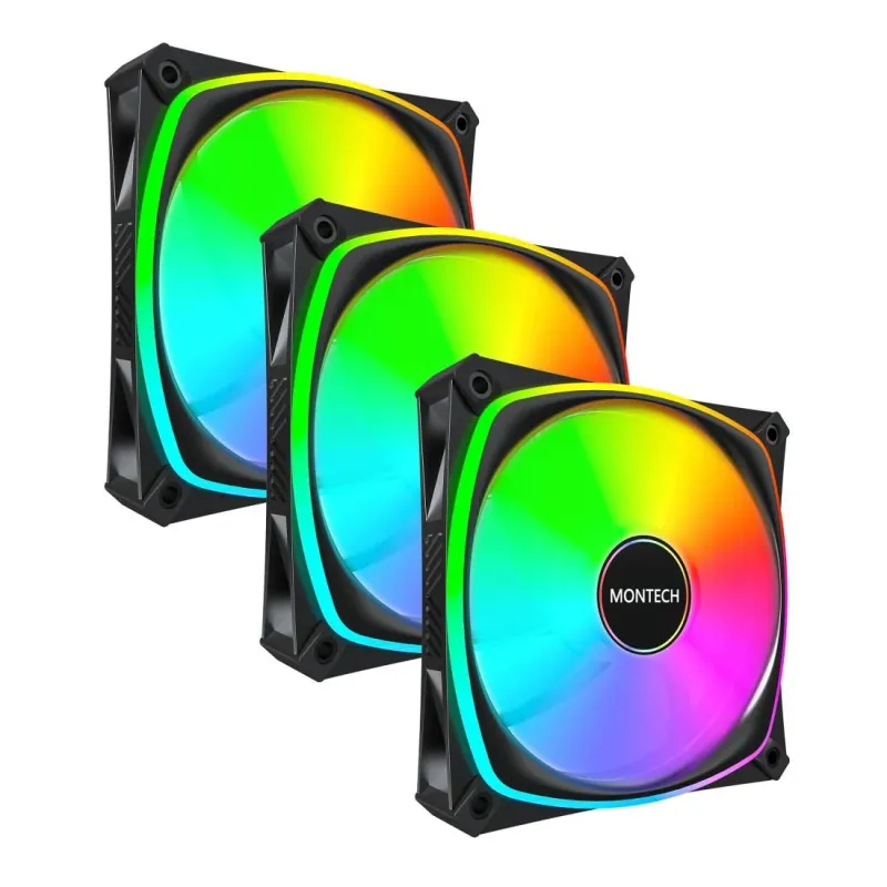 Case fan 120mm-ax120 pro black 3 in 1 montech