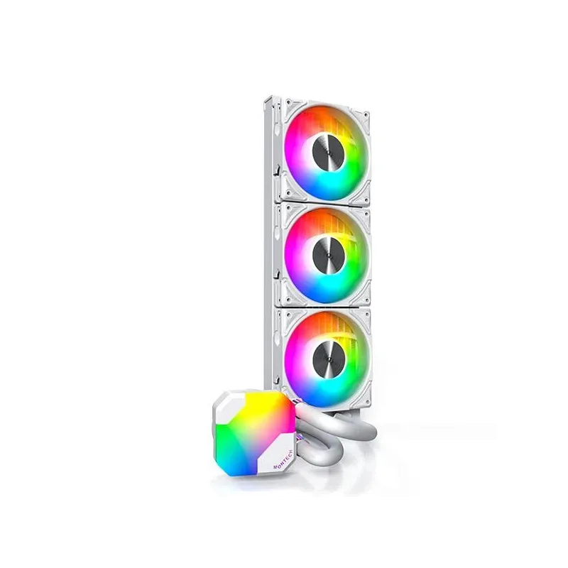 Cpu cooler multi socket white-hyperflow argb 360 ,w, montech