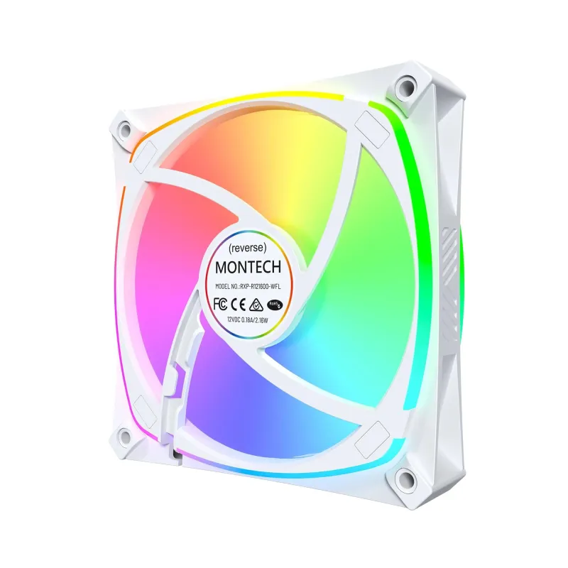Case fan 120mm-rx120 pro white 3 in 1 montech