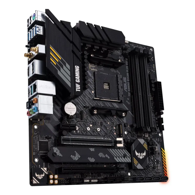 Mainboard-ASUS-AMD B550-SAM4-MicroATX-Memory DDR4-Memory slots 4-1xPCI-Express 3.0 1x-1xPCI-Express 3.0 16x-1xPCI-Express 4.0