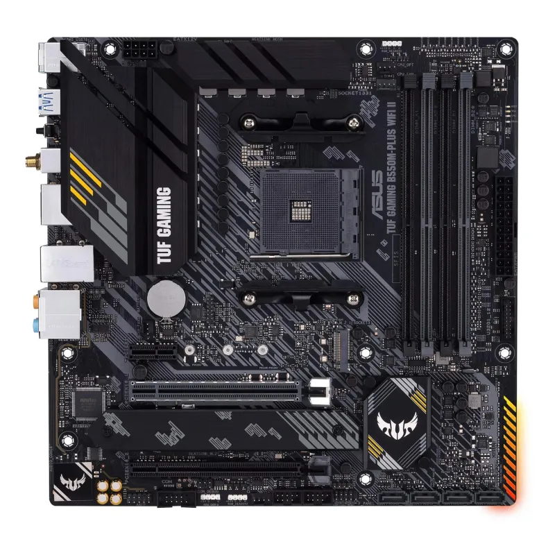 Mainboard-ASUS-AMD B550-SAM4-MicroATX-Memory DDR4-Memory slots 4-1xPCI-Express 3.0 1x-1xPCI-Express 3.0 16x-1xPCI-Express 4.0