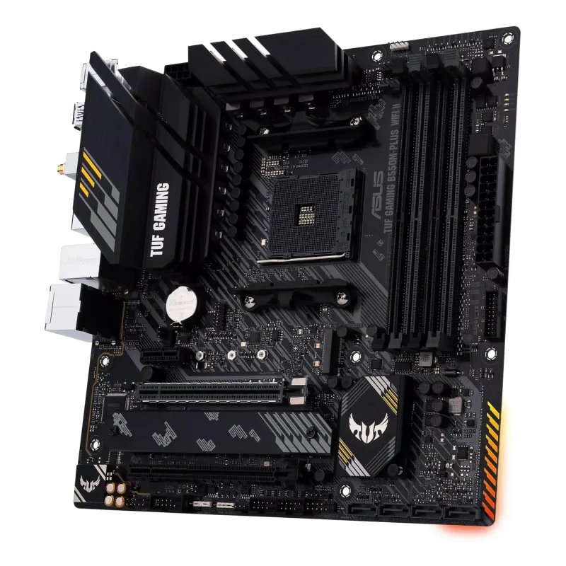 Mainboard-ASUS-AMD B550-SAM4-MicroATX-Memory DDR4-Memory slots 4-1xPCI-Express 3.0 1x-1xPCI-Express 3.0 16x-1xPCI-Express 4.0