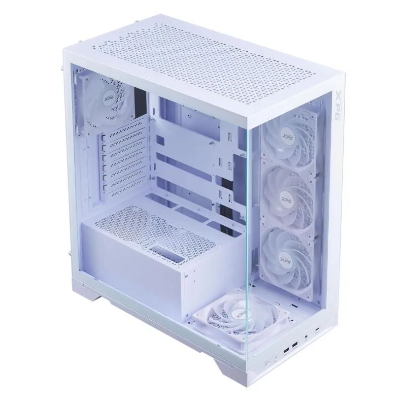 Case-ADATA-INVADER X BTF-MidiTower-Case product features Transparent panel-ATX-MicroATX-MiniITX-Colour White-INVADERXBTFMT-WHCWW