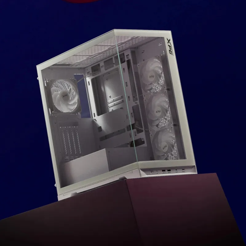Case-ADATA-INVADER X BTF-MidiTower-Case product features Transparent panel-ATX-MicroATX-MiniITX-Colour White-INVADERXBTFMT-WHCWW
