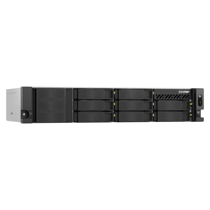 QNAP - 8-Bay Short-Depth Rackmount NAS - TS-855eU-8G - Intel Atom - C5125 8-core - Processor frequency 2.8 GHz - 8 GB