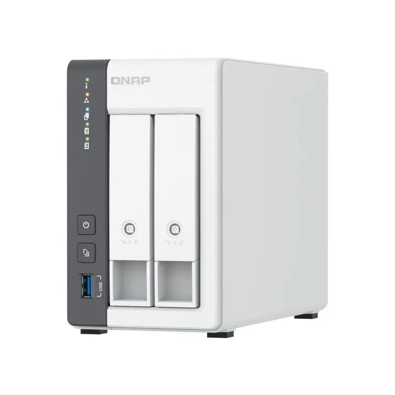 QNAP 2-bay 2.5 GbE NAS with Integrated NPU - TS-216G - ARM 4-core - Cortex-A55 - Processor frequency 2.0 GHz - 4 GB