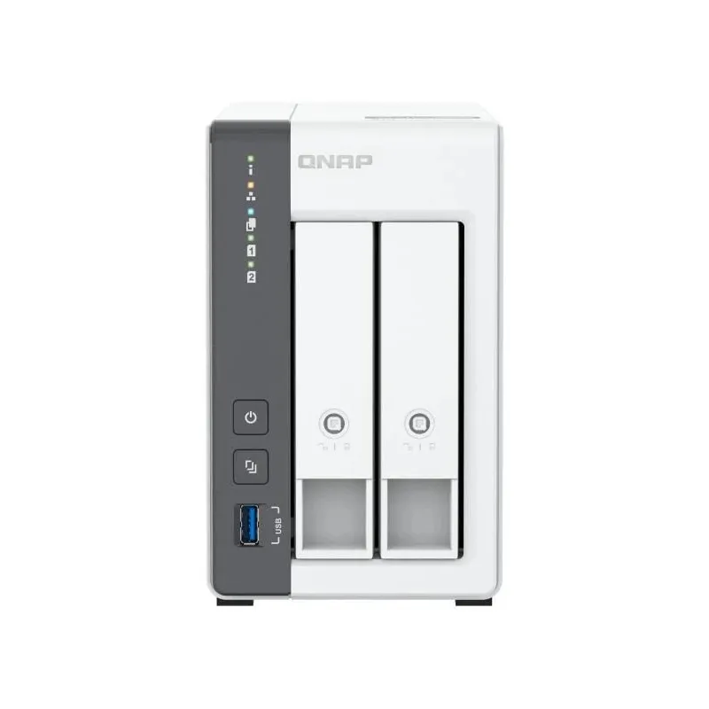 QNAP 2-bay 2.5 GbE NAS with Integrated NPU - TS-216G - ARM 4-core - Cortex-A55 - Processor frequency 2.0 GHz - 4 GB