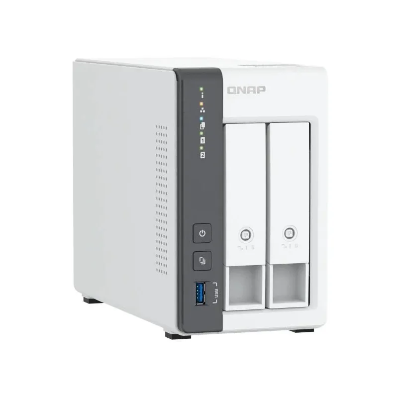 QNAP 2-bay 2.5 GbE NAS with Integrated NPU - TS-216G - ARM 4-core - Cortex-A55 - Processor frequency 2.0 GHz - 4 GB