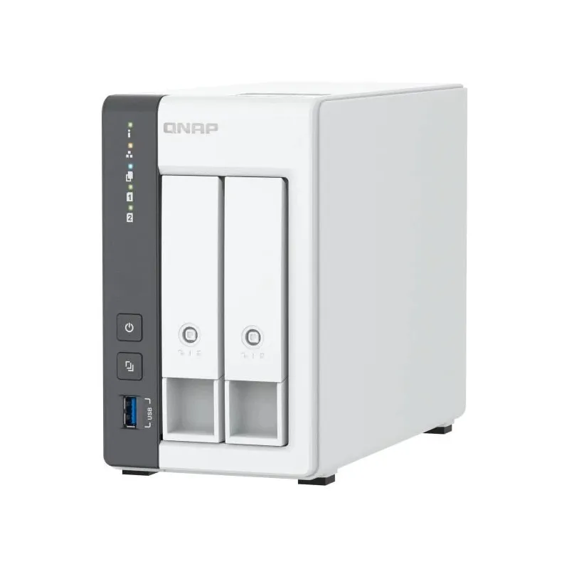 QNAP 2-bay 2.5 GbE NAS with Integrated NPU - TS-216G - ARM 4-core - Cortex-A55 - Processor frequency 2.0 GHz - 4 GB