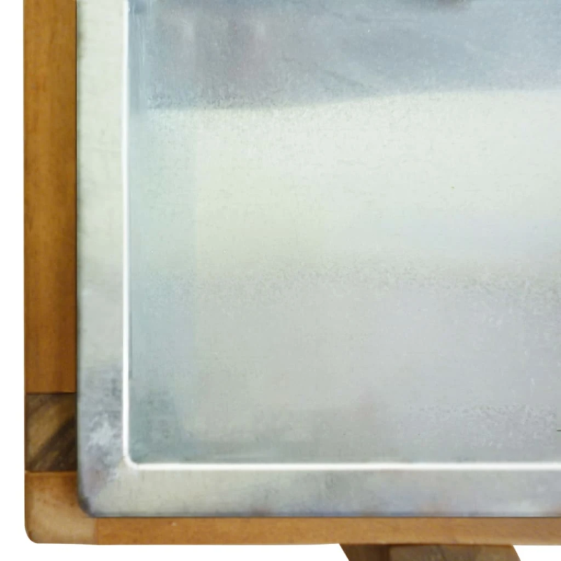 vidaXL augstā puķu kaste, akācijas masīvkoks un cinks