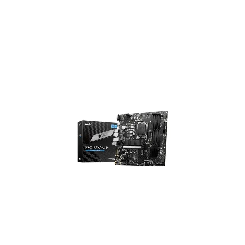 Mainboard-MSI-Intel B760 Express-LGA1700-Micro-ATX-Memory DDR5-Memory slots 4-2xPCI-Express 1x-1xPCI-Express 16x-2xM.2-1x15pin