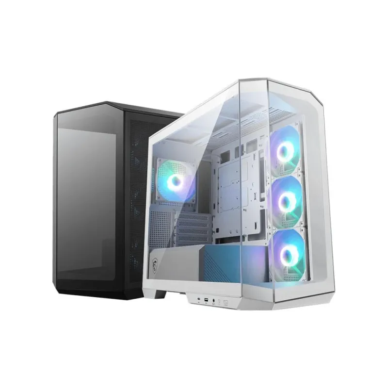 Case-MSI-MidiTower-Case product features Transparent panel-Not included-MicroATX-Colour White-MAGPANOM100RPZWHITE