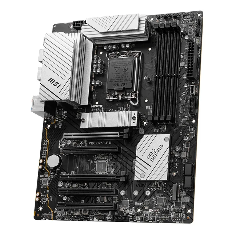 MSI - PRO B760-P II - Processor family Intel - Processor socket LGA1700 - DDR5 - Number of SATA connectors 4