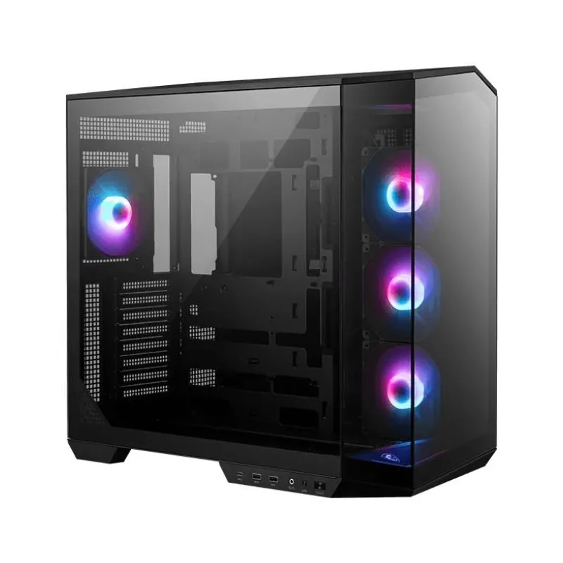 Case-MSI-MAG PANO 100R PZ-MidiTower-Case product features Transparent panel-ATX-MicroATX-MiniITX-Colour Black-MAGPANO100RPZ