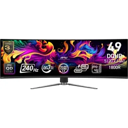 Monitor-MSI-49 -5120 x 1440 pixels-Dual QHD-Native aspect ratio 32:9-QD-OLED-Curved-MPG491CQPXQD-OLED