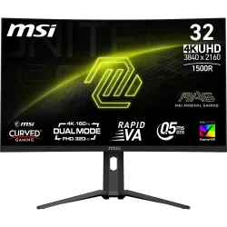 LCD Monitor-MSI-MAG 321CUPDF-31.5-Gaming-Curved-4K-Panel VA-3840x2160-16:9-160 Hz-0.5 ms-MAG321CUPDF