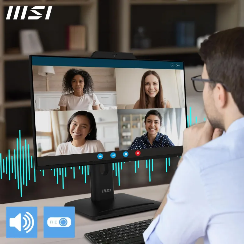 LCD Monitor-MSI-PRO MP242PMG-23.8-Business-Panel IPS-1920x1080-16:9-120 Hz-1 ms-Speakers-PROMP242PMG