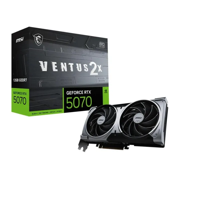 Graphics Card-MSI-NVIDIA GeForce RTX 5070-12 GB-GDDR7-192 bit-PCIE 5.0 16x-Dual Slot