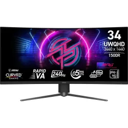 LCD Monitor-MSI-34 -3440 x 1440 pixels-Native aspect ratio 21:9-LCD-MPG346CQRFX24