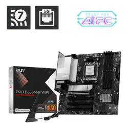 Mainboard-MSI-AMD B850-SAM5-Micro-ATX-Memory DDR5-Memory slots 4-PROB850M-PWIFI
