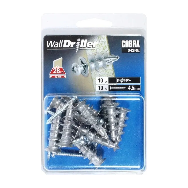 Kaļamie ieliktņi Cobra, paredzēts gk plāksnēm, 4 mm x 25 mm, 10 gab.