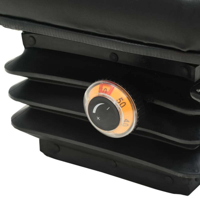 vidaXL traktora sēdeklis ar regulējamu atzveltni, amortizatoru, melns