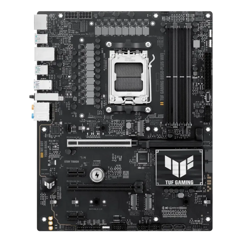 Asus TUF GAMING B850-PLUS WIFI - Processor family AMD - Processor socket AM5 - DDR5 DIMM - Number of SATA connectors 4