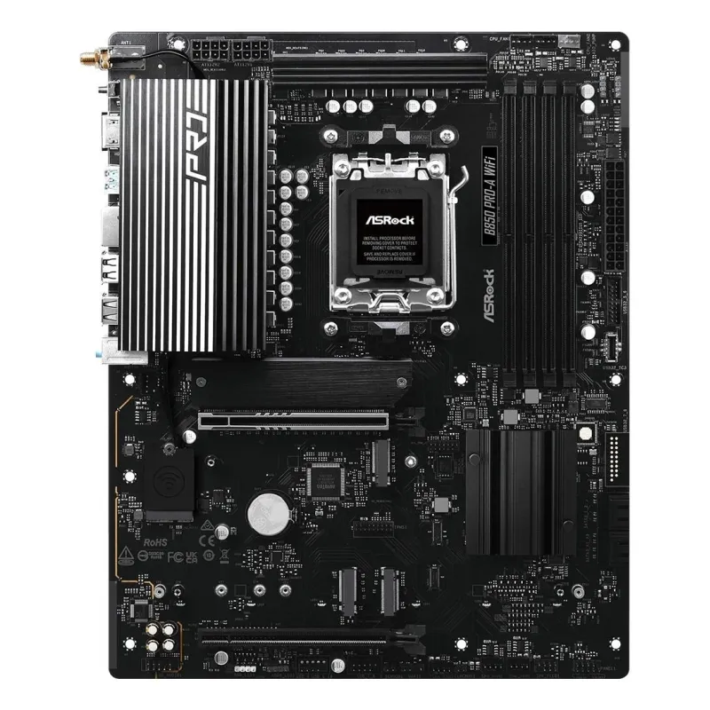 Mainboard-ASROCK-AMD B850-SAM5-ATX-Memory DDR5-Memory slots 4-1xPCI-Express 4.0 16x-1xPCI-Express 5.0