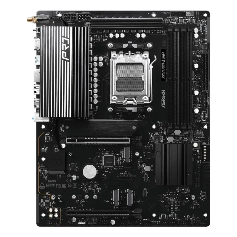 Mainboard-ASROCK-AMD B850-SAM5-ATX-Memory DDR5-Memory slots 4-1xPCI-Express 4.0 16x-1xPCI-Express 5.0
