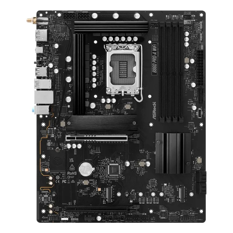 Mainboard-ASROCK-Intel B860 Express-LGA1851-ATX-Memory DDR5-Memory slots 4-1xPCI-Express 4.0 16x-1xPCI-Express 5.0