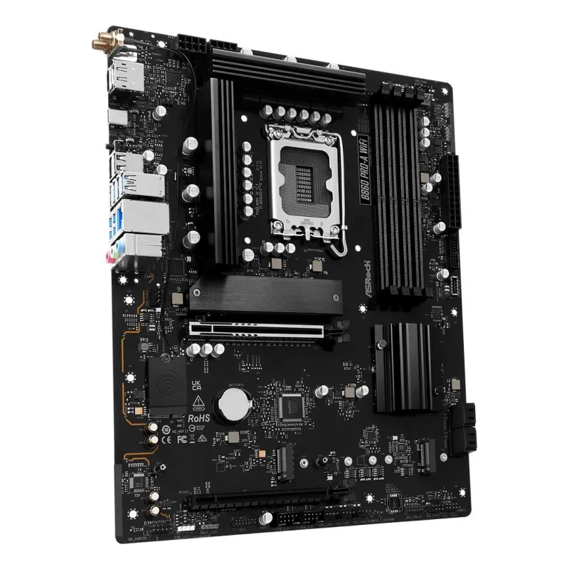 Mainboard-ASROCK-Intel B860 Express-LGA1851-ATX-Memory DDR5-Memory slots 4-1xPCI-Express 4.0 16x-1xPCI-Express 5.0