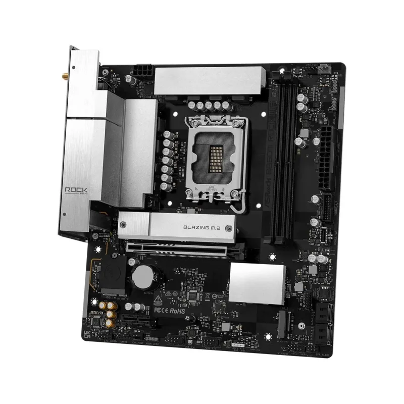 Mainboard-ASROCK-Intel B860-LGA 1851 ,Socket V1,-micro ATX-RAM DDR5-SDRAM-2xSlots-Wi-Fi Yes-Bluetooth Yes-1xNumber of M.2 ,M,