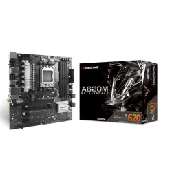 Mainboard-BIOSTAR-AMD A620-SAM5-Micro-ATX-Memory DDR5-Memory slots 4-1xPCI-Express 3.0 1x-2xPCI-Express 4.0 1x-1xPCI-Express 4.0