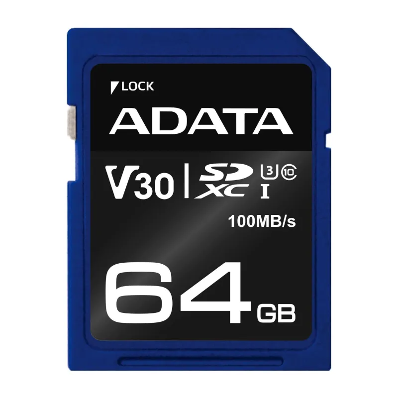 Memory sdxc 64gb v30-asdx64gui3v30s-r adata