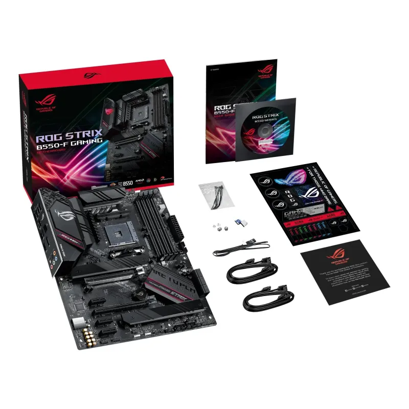 Mainboard-ASUS-AMD B550-SAM4-ATX-3xPCI-Express 3.0 1x-1xPCI-Express 3.0 16x-2xM.2-1xPCI-Express 4.0 16x-Memory DDR4-Memory slots