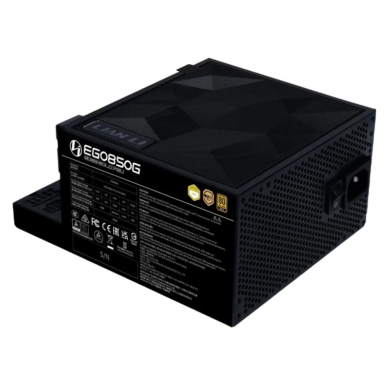 Power Supply-LIAN LI-EDGE GOLD 850-850 Watts-Efficiency 80 PLUS GOLD-PFC Active-G9P.EG0850G.B000.EU